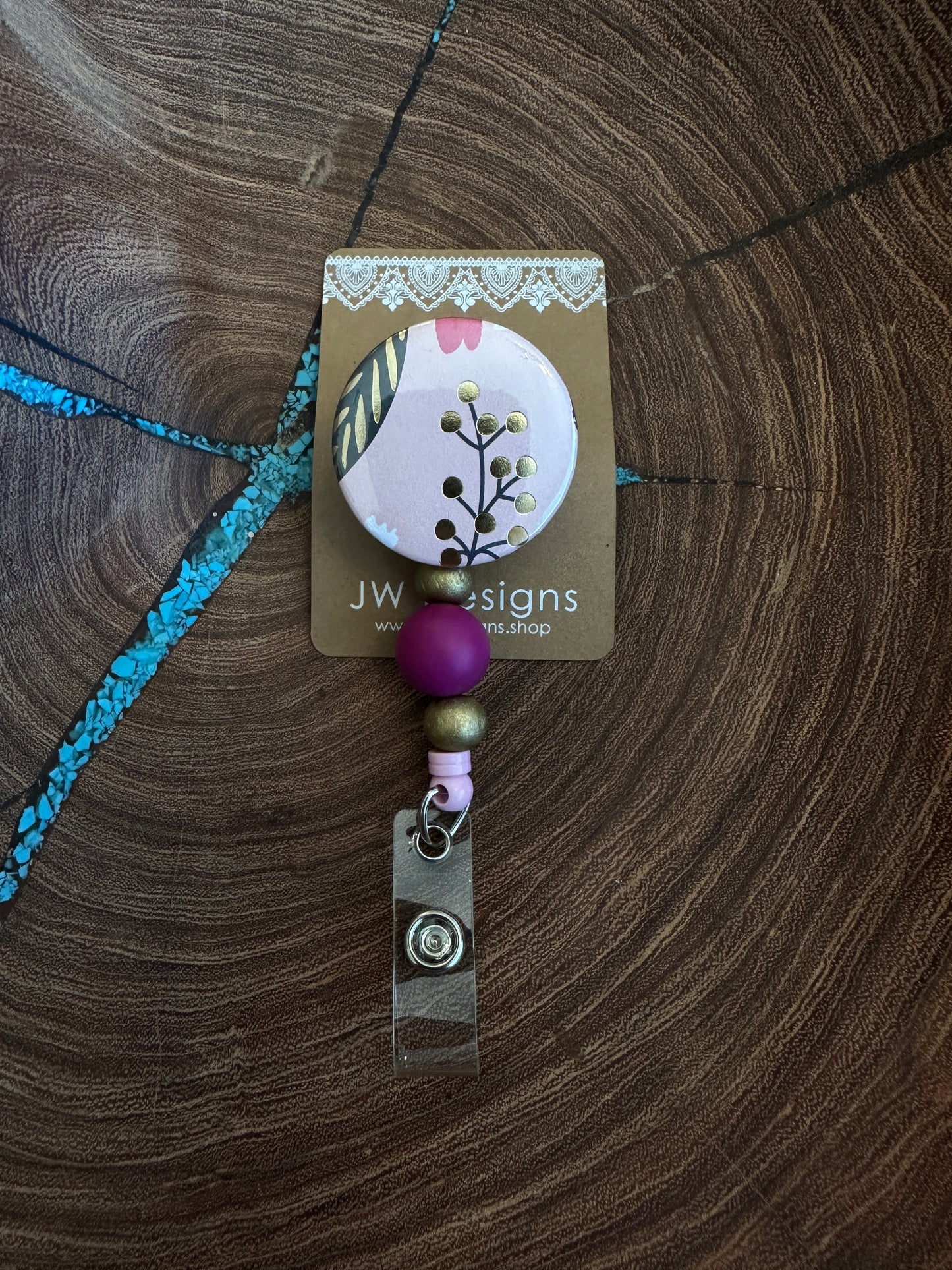 Badge Reels -Floral Pink/Purple