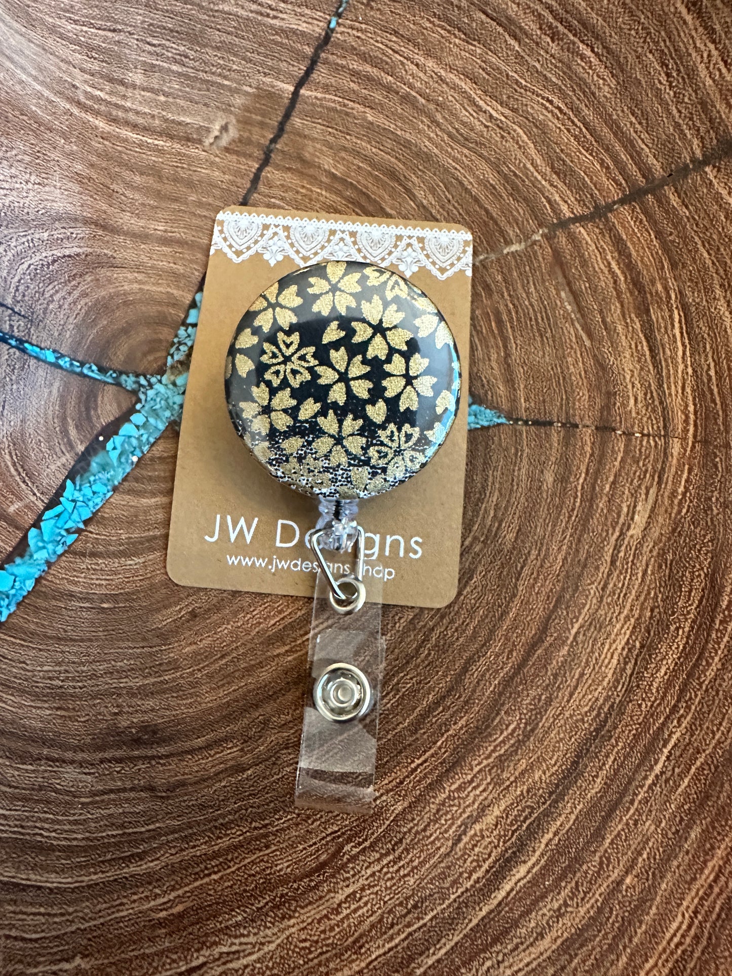 Badge Reels -Vintage Japanese Washi Paper