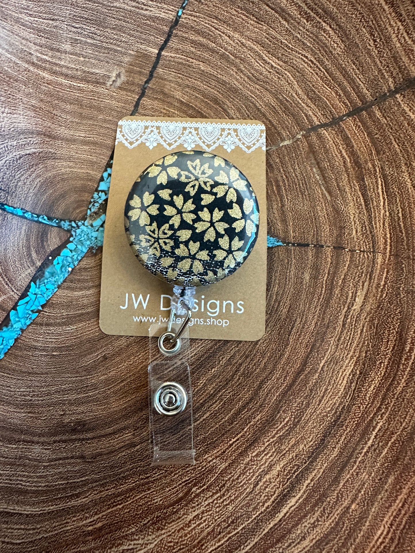 Badge Reels -Vintage Japanese Washi Paper